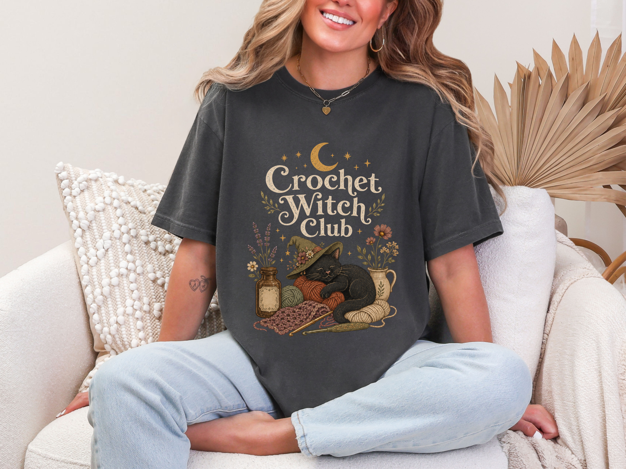 Witching You More Yarn black cat yarn lover shirt by Softstead